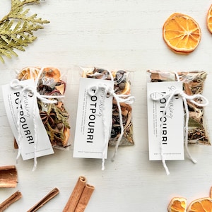 Set of 5 Simmering potpourri favors // 3x4 bags