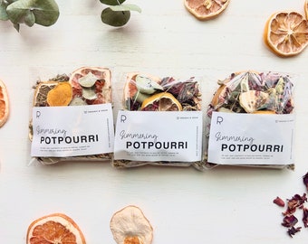 Set of 3 Floral & citrus Simmering potpourri  // 4x4in bags