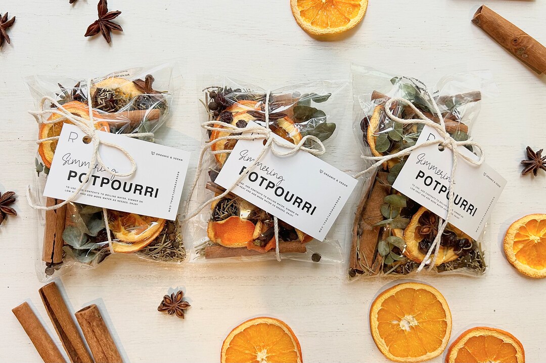 Set of 3 Simmering Potpourri Favors // 4x6in Bags Etsy