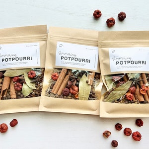 Set of 3 ‘spiced pumpkin’ individual stovetop potpourri 5x7in organic