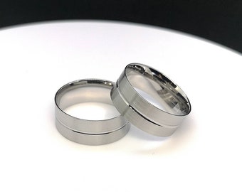 8mm Flat Stainless Steel Ring Blank Liner Core Ring Making