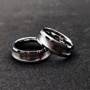 8mm/4mm Hartmetall Ring Rohling für 4mm Intarsien Ring Herstellung