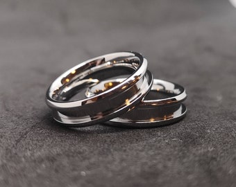 18 Anelli In Acciaio Inossidabile Grezzi Per Gioielli Fai-Da-Te - Larghezza 8mm, Misure 6-11, Finitura Opaca - 2