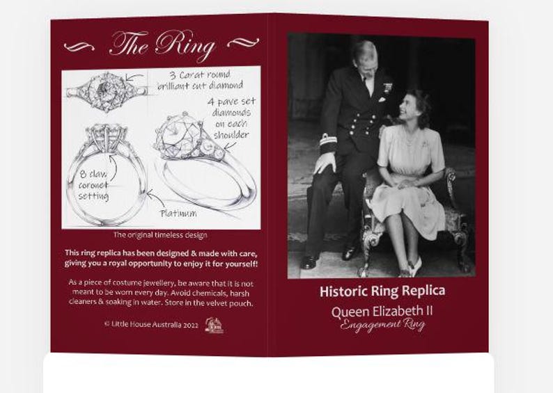 Replika av drottning Elizabeth II:s förlovningsring: Historiskt kungligt minne bild 11