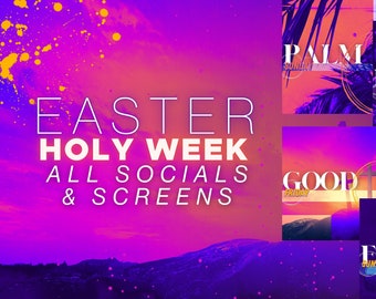 Holy Week Ultimate Church Pack | Social Media Squares | Screens | Stories