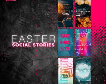 Church Easter Social Media Stories and Squares for direct social media posting