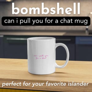 Islander Minimal Mug | Can I pull you for a chat | Pink Script coffee mug