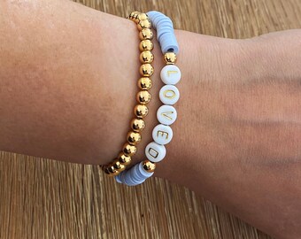 Bracelet avec nom, Cadeaux personnels, Bracelet de perles mot personnalisé, Cadeaux personnalisés pour maman, Cadeau d'anniversaire, Bijoux personnalisés pour femme, Cadeau pour soeur