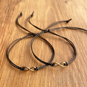 Matching Bracelets, Couple bracelet, Anniversary Gift for Couple, Couple Bracelets Leather his and her jewelry, Set of 2 adjustable bracelet