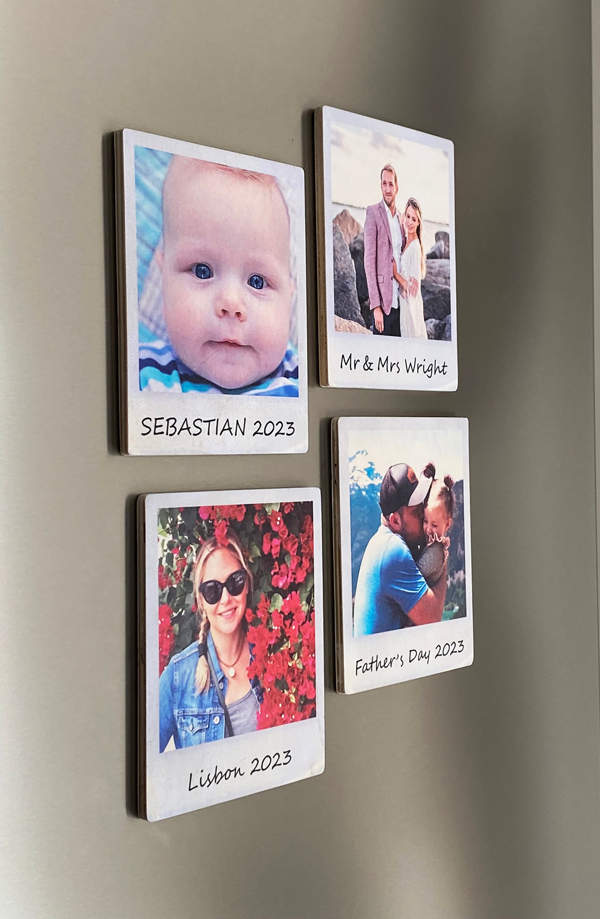 Fridge Custom Photo Personalized Gift Printed on Wood Refrigerator