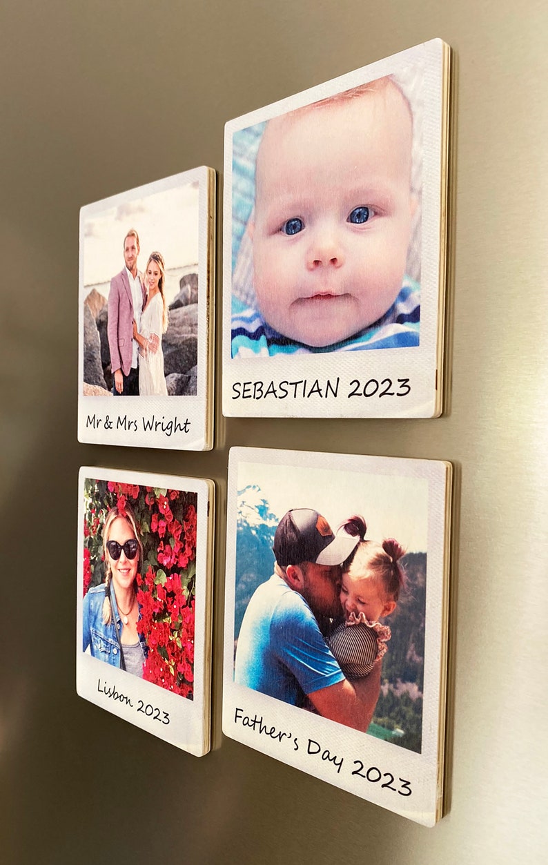 Fridge Custom Photo Personalized Gift Printed on Wood Refrigerator