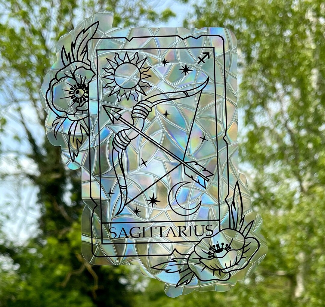 Sagittarius Tarot Card Star Sign Sun Catcher, Star Sun Suncatcher