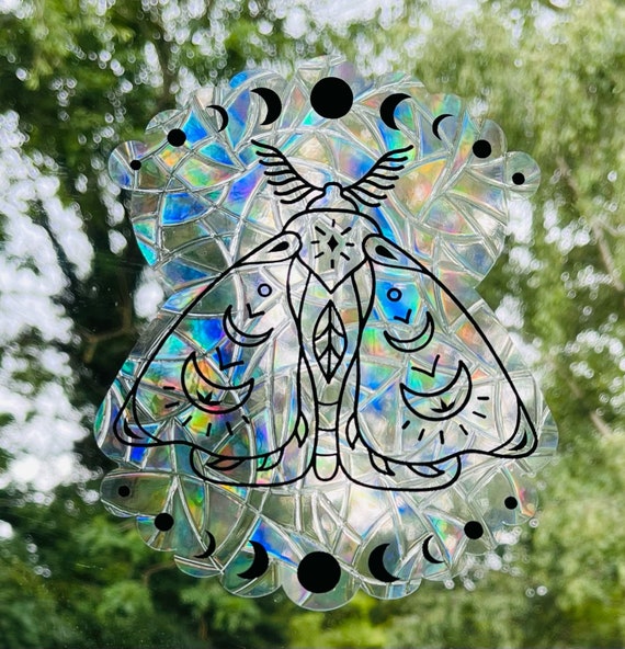 Luna Moth Sun Catcher Rainbow Maker Window Sticker