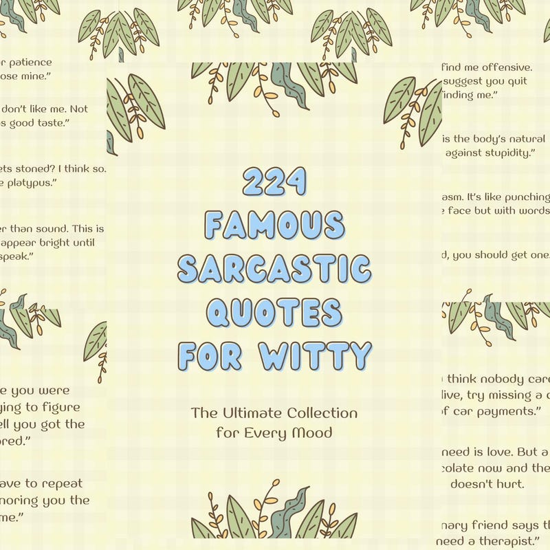 Quotation Sample Pdf Download Funny Quotes Pdf Download - Etsy