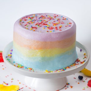 Rainbow Cloud Cake, Cotton Candy Cake, Sweet 16, Candy Treat, Unique Gift, (1lb Cotton Candy, Serves 12), Gluten Free, Allergy Safe