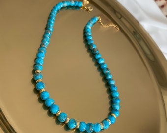 Calaite Natural Stone Necklace | Turquoise Necklace