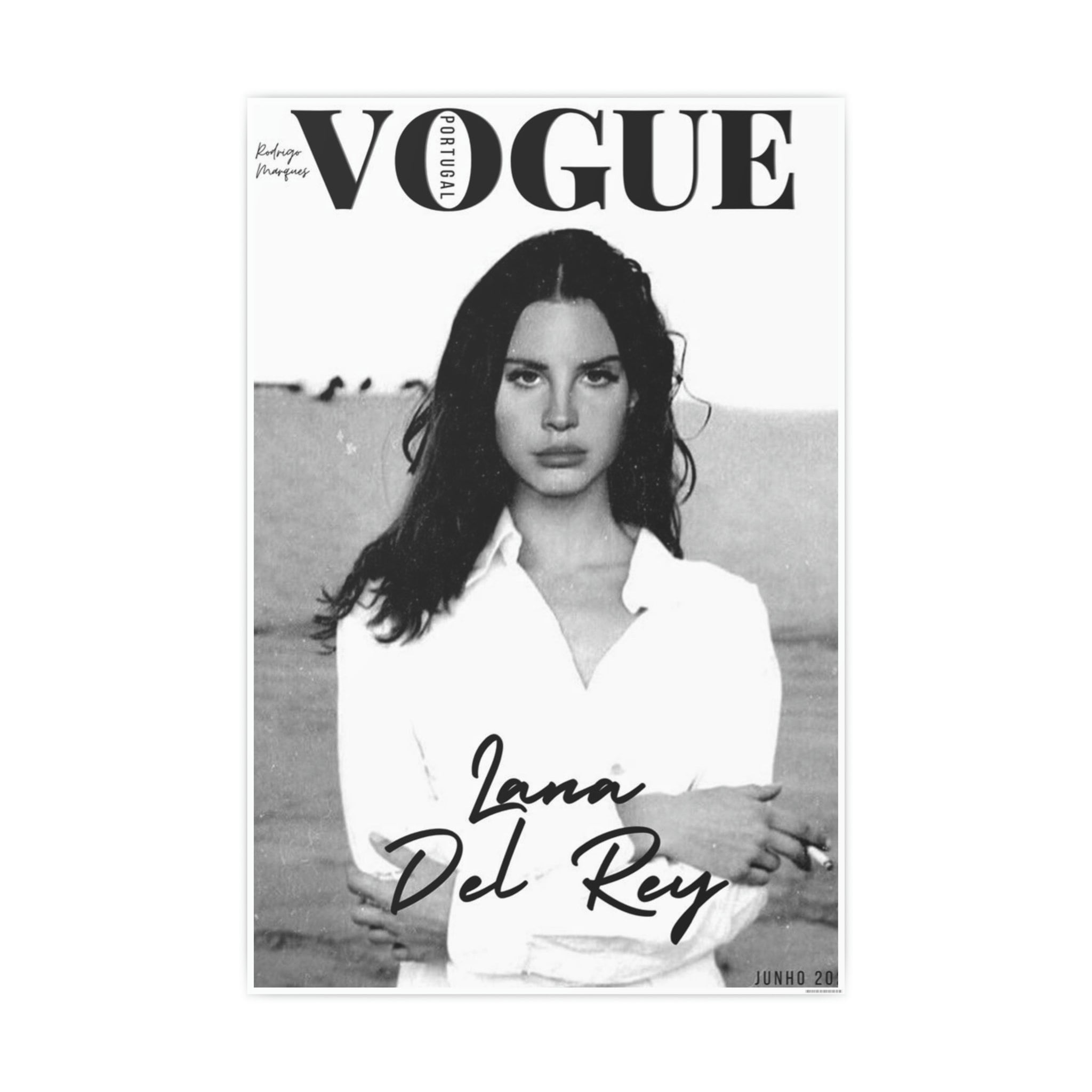 Lana Del Rey Black And White Poster