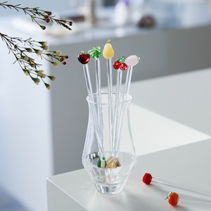 Fruit series handmade glass stirring rod / stirring spoon / coffee spoon / high temperature resistance / juice spoon