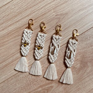 Porte-clés en Macramé Edition Limité Cauri – Bijou de Sac, Accessoire Bohème, Trousseau de Clés, Décoration Artisanale – Fait Main en France