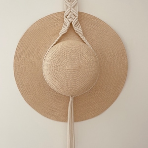 Macrame Hat Holder for Wall - Hanging Hat Rack, Boho Decor, Cowboy Hat, Handmade Home Decor