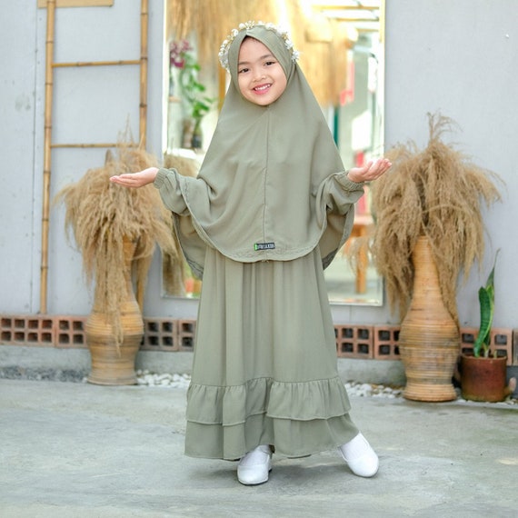 Kids Set Abaya Halwa Series Muslim Girl Dress islamic Baby or