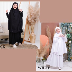 Kids Set Abaya Fatimah series / Muslim Girl Dress /Islamic Baby or Kids dress image 10