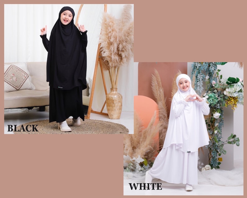 Kids Set Abaya Fatimah series / Muslim Girl Dress /Islamic Baby or Kids dress image 10