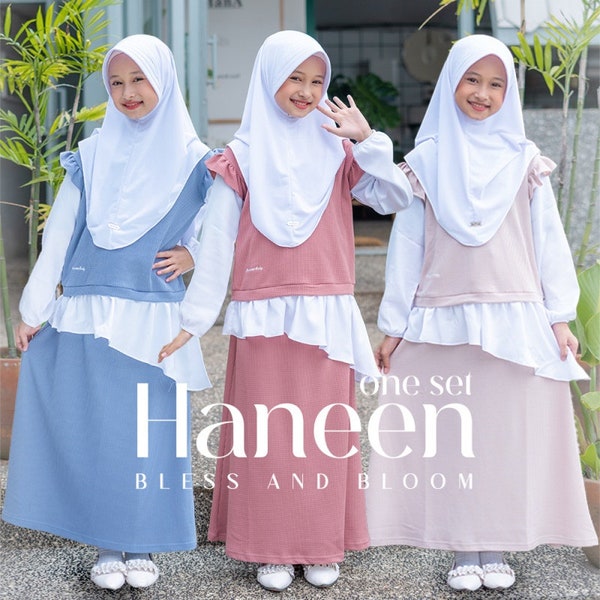 Kids one set skirt Haneen series / Muslim Girl Dress /Islamic Baby or Kids dress