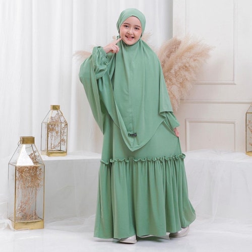 Kids Set Abaya Yumna Series / Muslim Girl Dress /Islamic Baby or Kids Dress