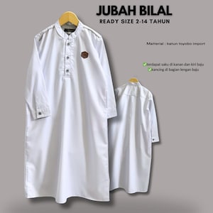 Muslim Boys Thobe Long Sleeve | Modest Kids Jubba Outfit | Turkish Style Islamic Wear | Bilal Series