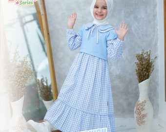 Vestito musulmano da ragazza con hijab per neonato neonato bambina abito da preghiera abiti musulmani a maniche lunghe tuta sportiva per bambini, Colore: rosa., 6-18 Monate