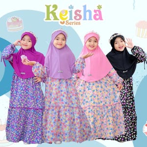 Kids Set Abaya Keisha series / Muslim Girl Dress /Islamic Baby or Kids dress