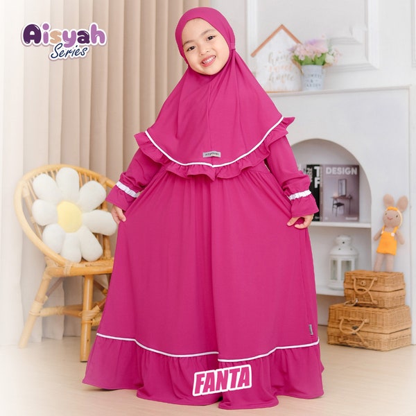 Kids Set Abaya AISYAH / Muslim Girl Dress /Islamic Baby or Kids dress