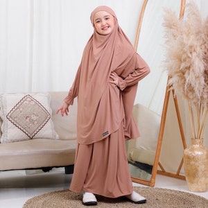 Kids Set Abaya Fatimah series / Muslim Girl Dress /Islamic Baby or Kids dress Coksu