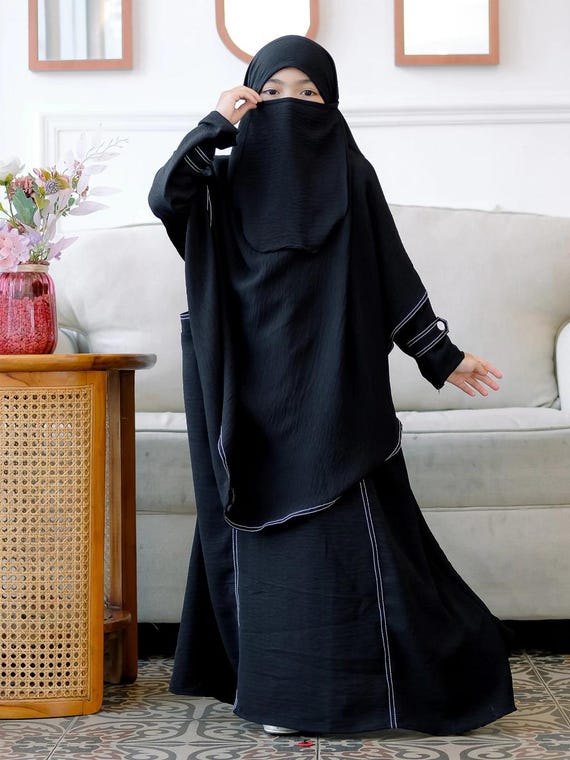 Kids Set Abaya Yura Series Set With Niqab / Muslim Girl Dress /islamic Baby - Etsy Norway Kids Set Abaya Yura Series Set With Niqab / Muslim Girl Dress /islamic Baby - Etsy Norway