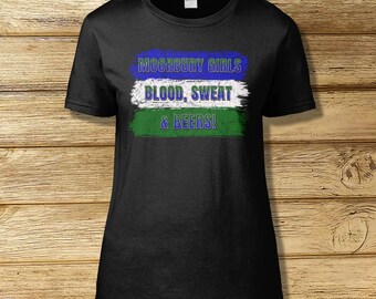 MOORBURY Girls Blood, Sweat & Beers Ladies fit t-shirt