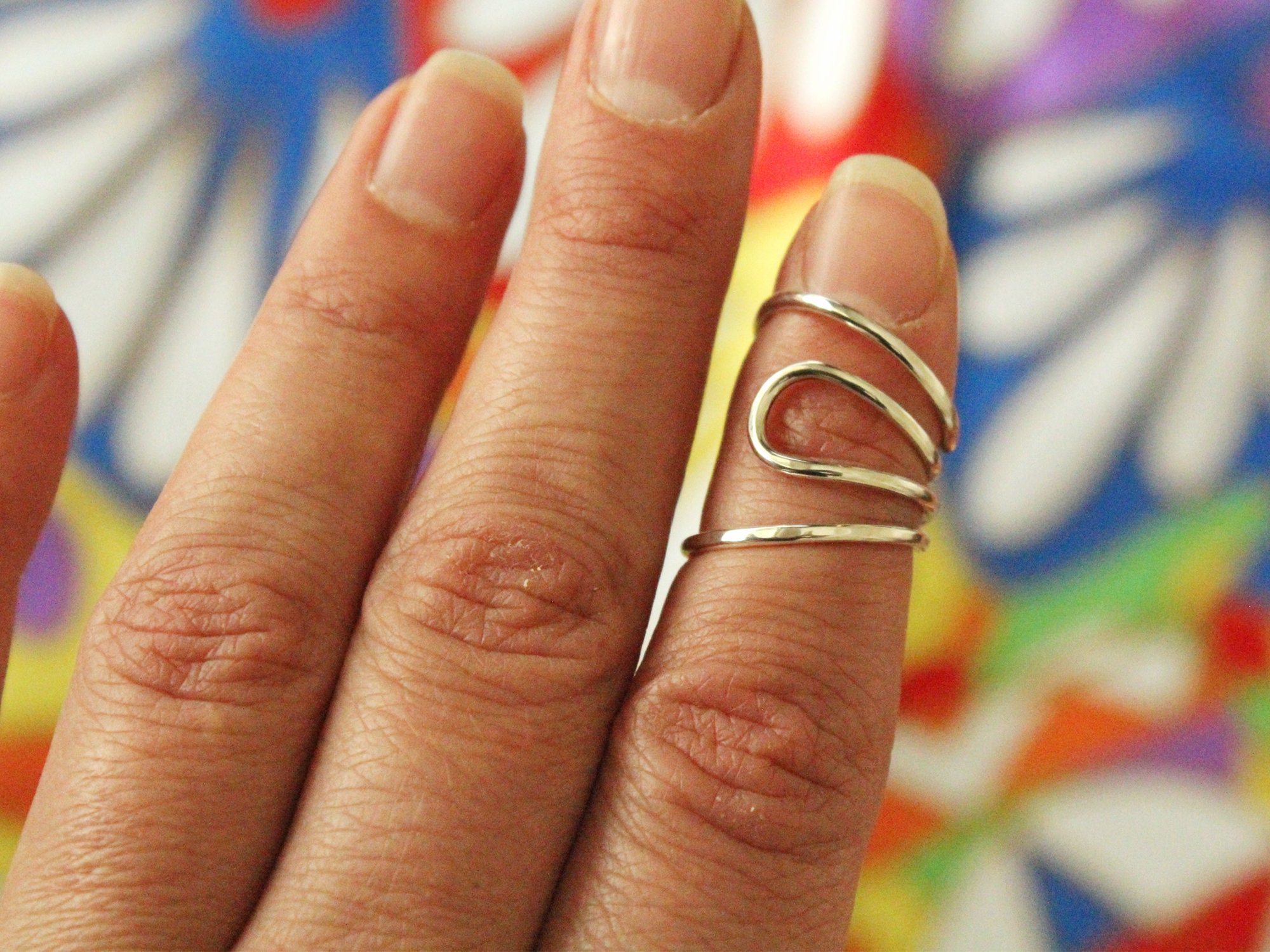 Buy Swan Neck Silver Ring Splint Set of 5 Online in India - Etsy
