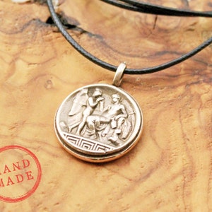 Dionysus Cupid Pendant, Wax Seal Jewelry, Bronze Bacchus Necklace, Roman Statue, Intaglio Necklace, Greek Mythology, Grand Tour Collection