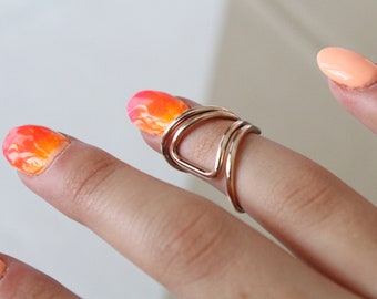 Handmade Adjustable Arthritis Splint Ring: Brass, Bronze, Titanium, or Silver