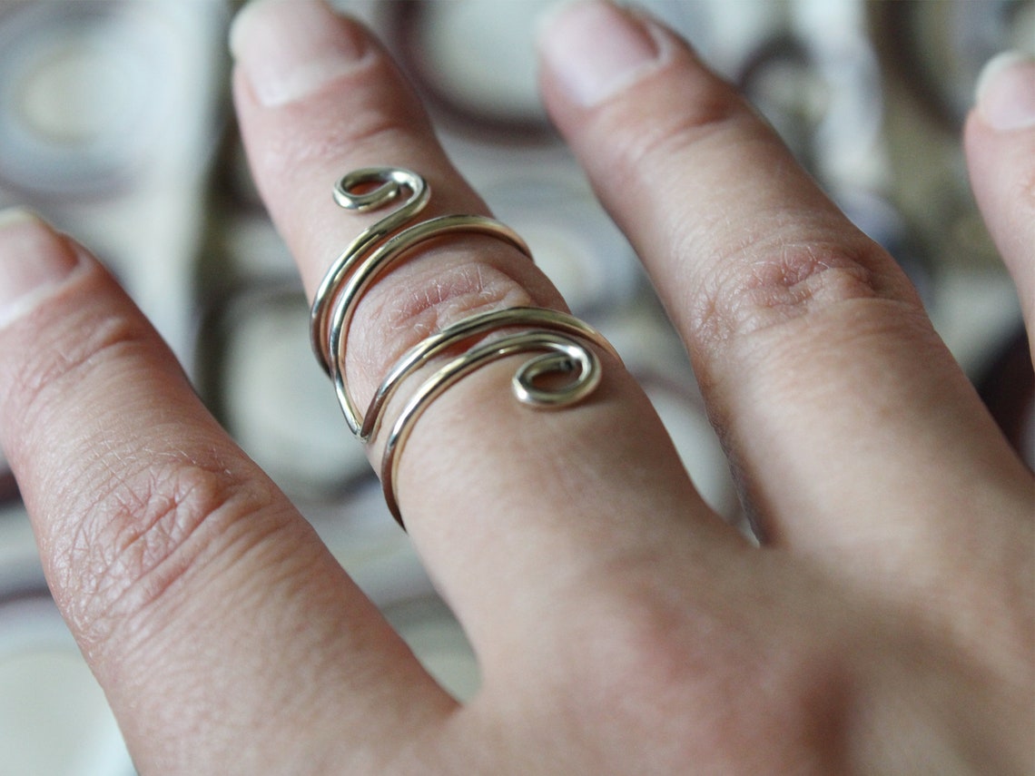 Silver Mallet Finger Splint Ring Pinky Finger Arthritis Ring Etsy