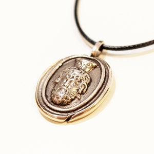 Serapis Necklace, Egyptian Choker, Osiris Necklace, Egypt Underworld God, Jupiter Amulet, Greek Roman Sun God Zeus Serapis, Wax Seal Charm
