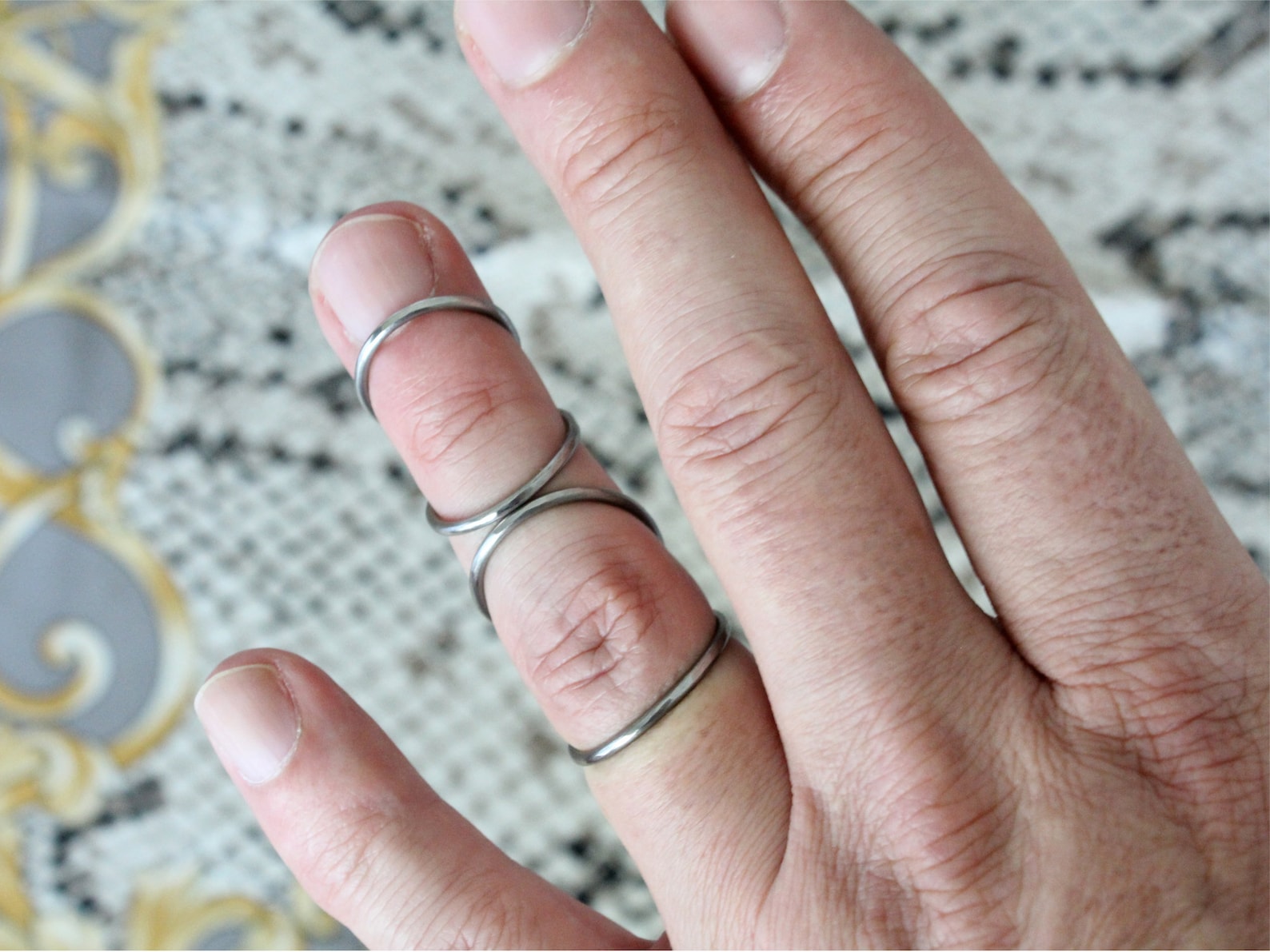 Finger Hyperextension Arthritis Splint Ring in Brass Bronze Etsy