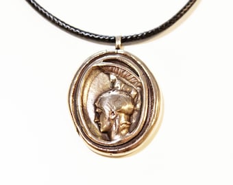 Ares Pendant, God of War, Greek God Jewelry, Ares Statue, Intaglio Charm, Cameo Necklace, Greek Jewelry, Wax Seal Necklace, Mars Pendant