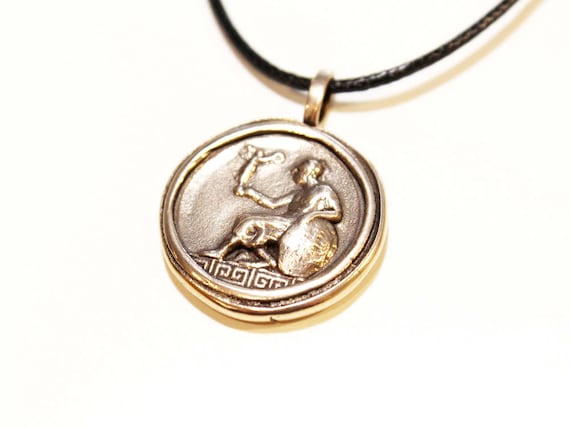 Athena and Nike Necklace Goddess of Victory Wax Seal Necklace