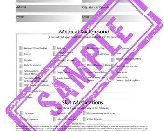 Permanent Jewelry Intake & Waiver Form - Editable Template