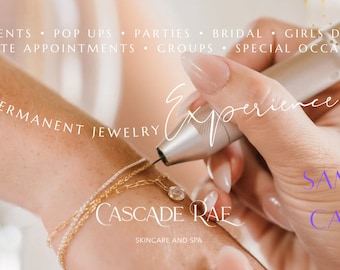 Permanent Jewelry Business Card Template - Editable, Classy Design
