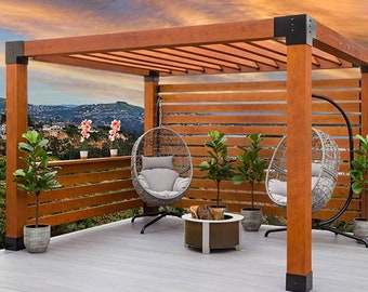 Diy BackYard Patio, Diy Gazebo Plan, Diy Arbor Plan Pergola Plan,DIY Backyard Patio, DIY Gazebo Plan,15x15ft  Plan, Modern Pergola Plans