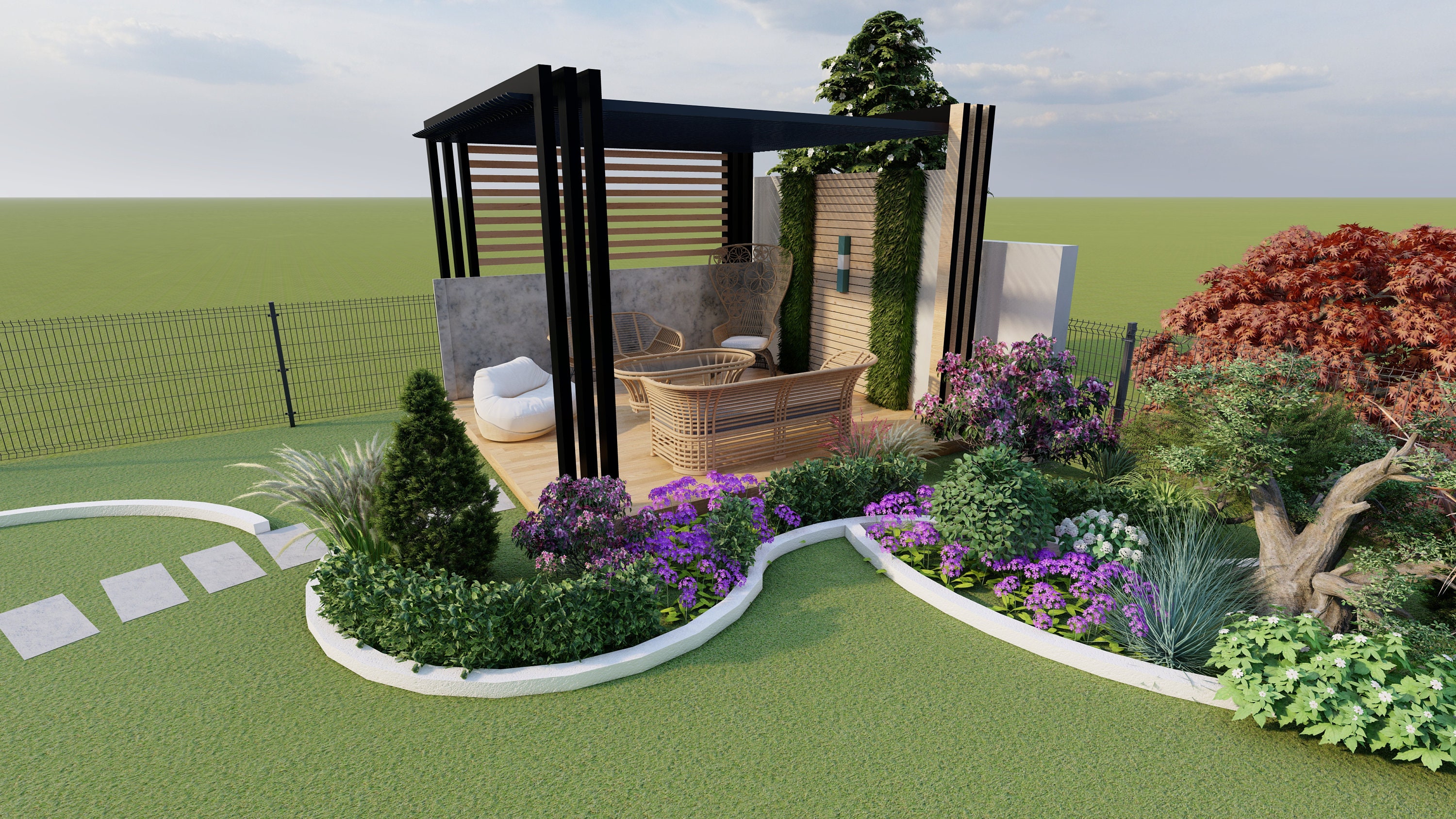 Custom Landscape Design, Landscape Front Facade, Landscape Layout, Modern Landscape  Design, Landscape Visualization, Landscape Online Design - Etsy, image size:3000x1688