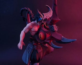 Kayn's Darkin Transformation: Handcrafted League of Legends Collectible Statue!