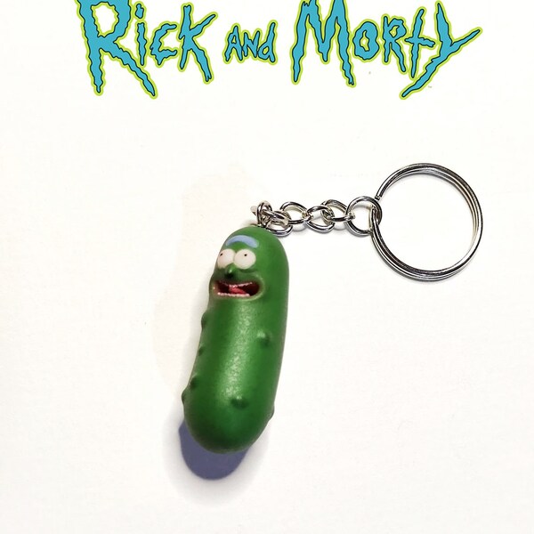 Adorable porte-clés Pickle Rick - Chef-d'oeuvre de collection pour tous les fans de Rick et Morty !